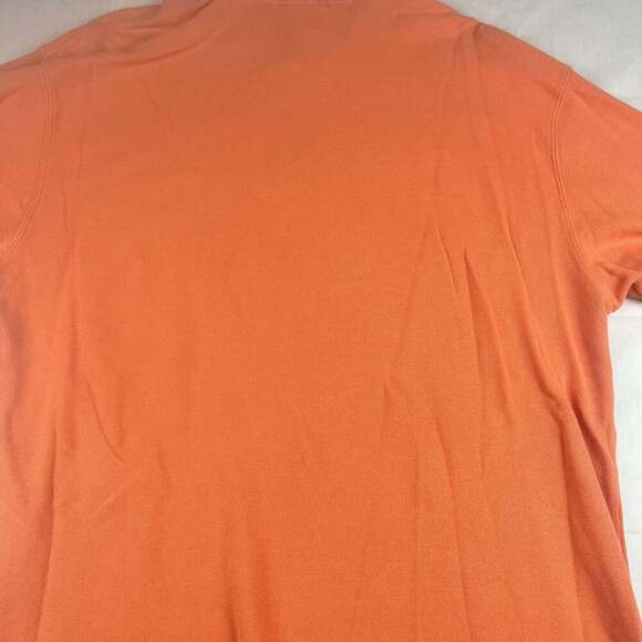 L.L.Bean Men's Orange Long Sleeve Polo Shirt - Picture 7 of 8